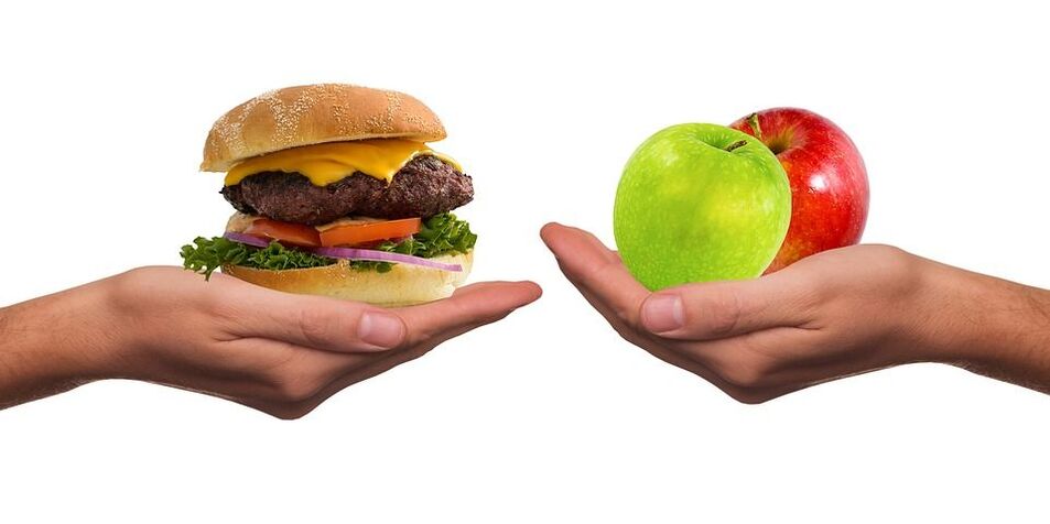 स्वस्थ और अस्वास्थ्यकर भोजन के बीच चयन
